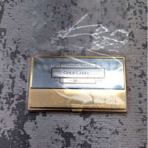 Johnnie Walker Gold Label 18 Years Business Card Holder Metal Gold Silver